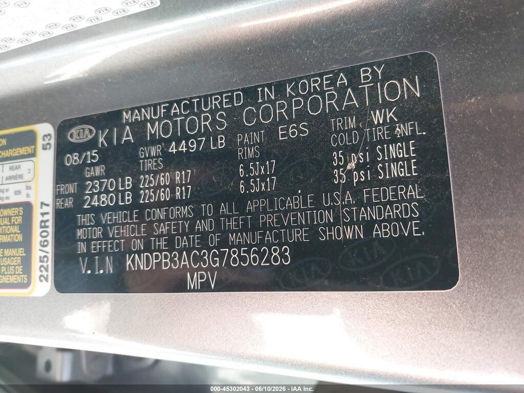 KNDPB3AC3G7856283 2016 KIA SPORTAGE photo no. 9