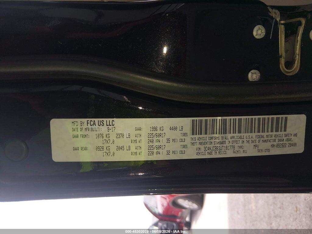 3C4NJCBB3JT181778 2018 JEEP COMPASS photo no. 9