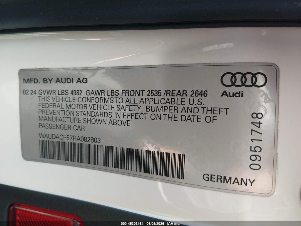 WAUDACF57RA082803 2024 AUDI A5 SPORTBACK photo no. 9