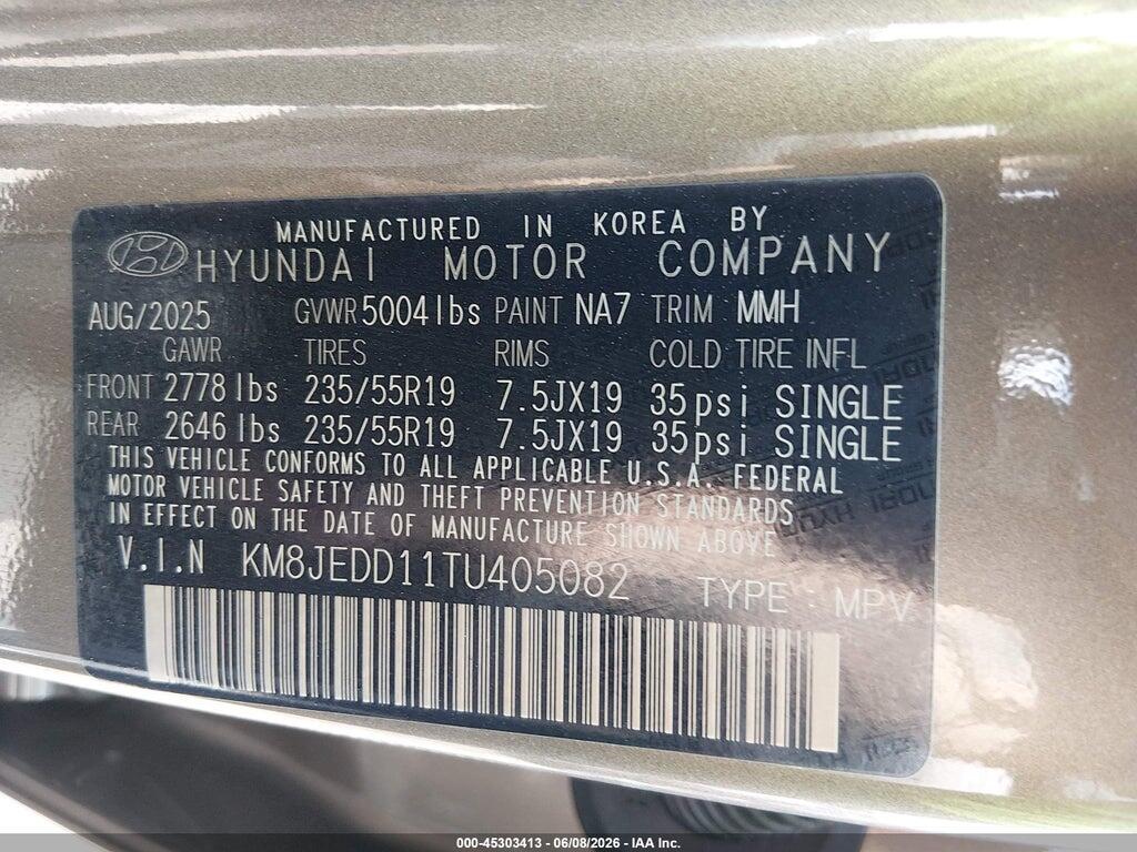 KM8JEDD11TU405082 2026 HYUNDAI TUCSON HYBRID photo no. 9