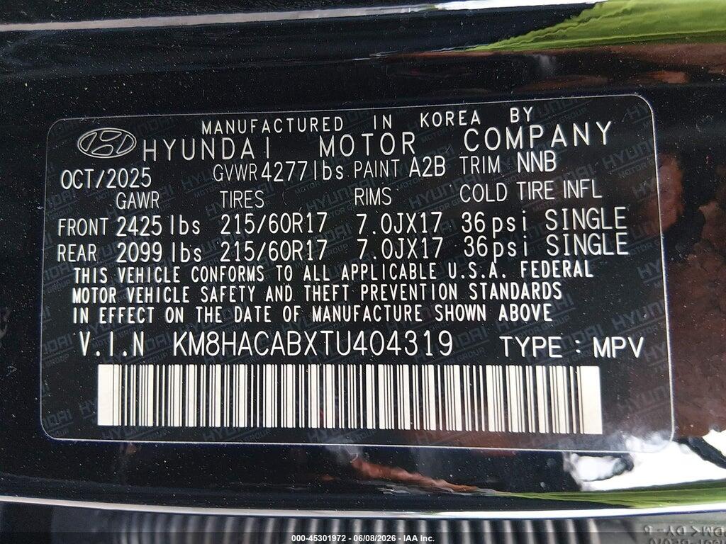 KM8HACABXTU404319 2026 HYUNDAI KONA photo no. 9