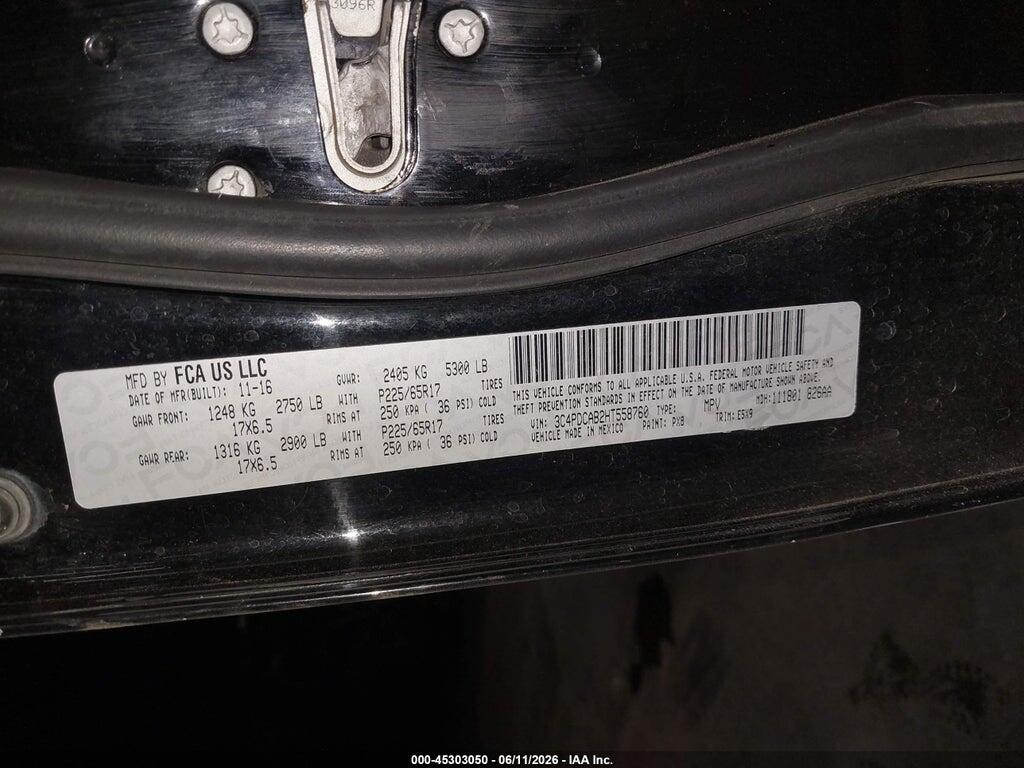 3C4PDCAB2HT558760 2017 DODGE JOURNEY photo no. 9