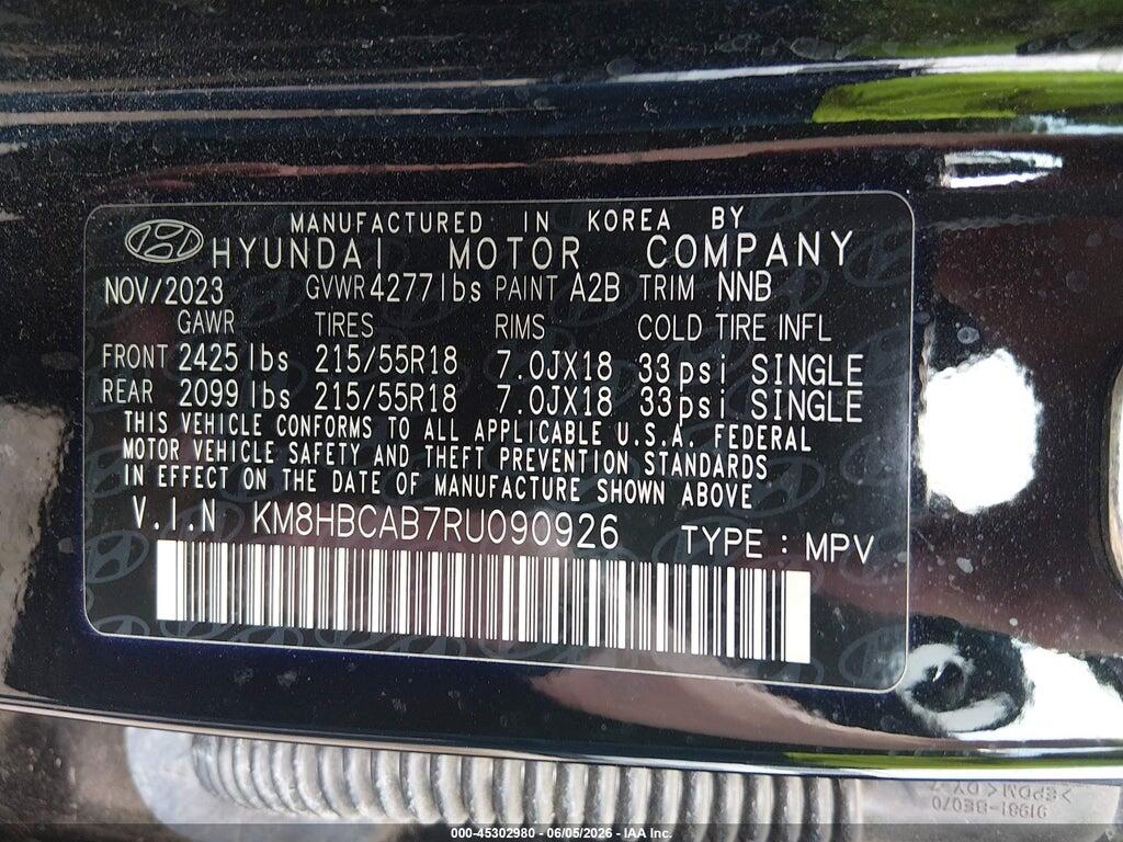 KM8HBCAB7RU090926 2024 HYUNDAI KONA photo no. 9