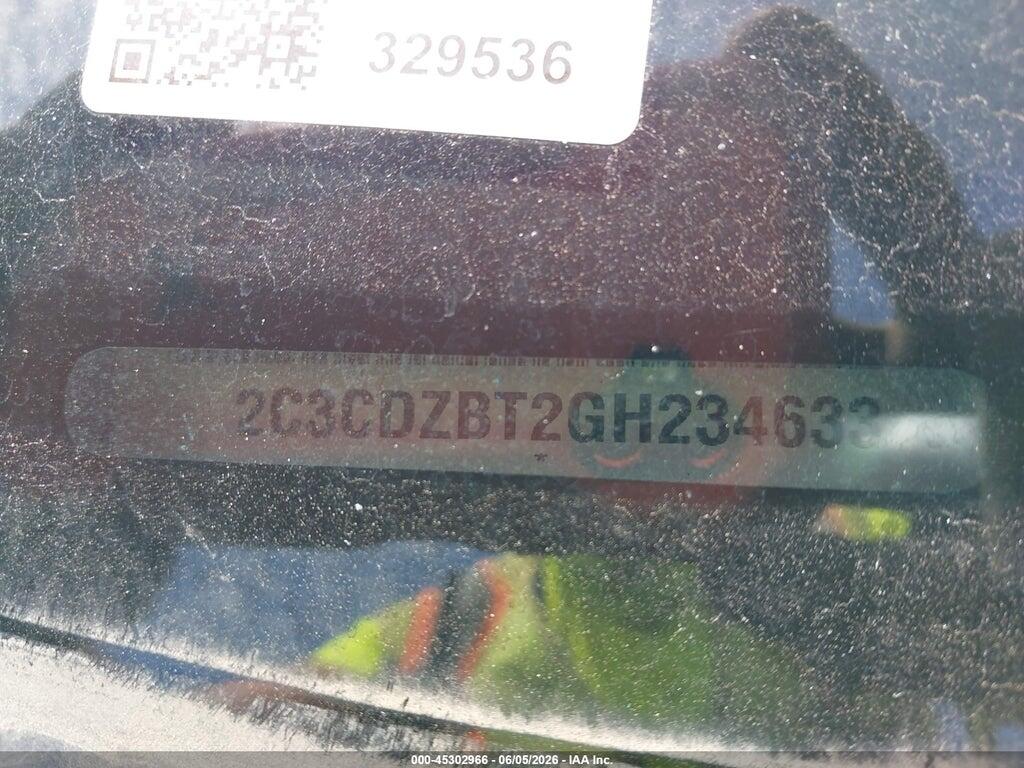 2C3CDZBT2GH234633 2016 DODGE CHALLENGER photo no. 9