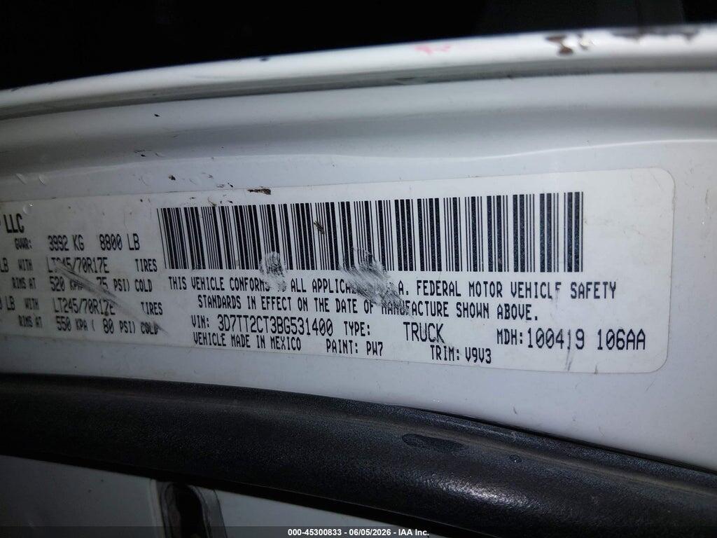 3D7TT2CT3BG531400 2011 RAM RAM 2500 photo no. 9