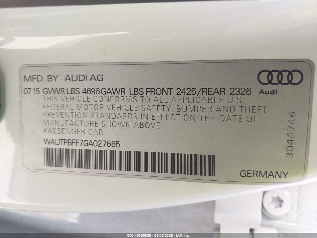 WAUTPBFF7GA027665 2016 AUDI A3 E-TRON photo no. 9