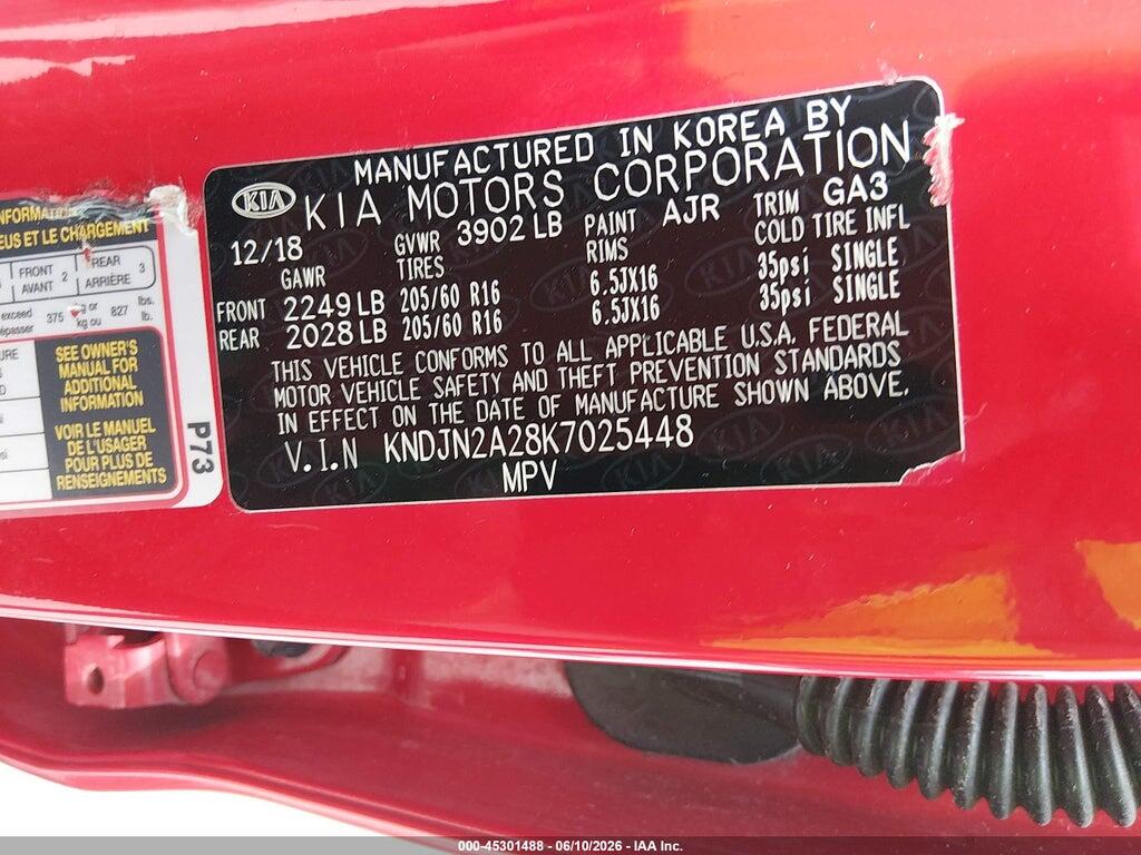 KNDJN2A28K7025448 2019 KIA SOUL photo no. 9