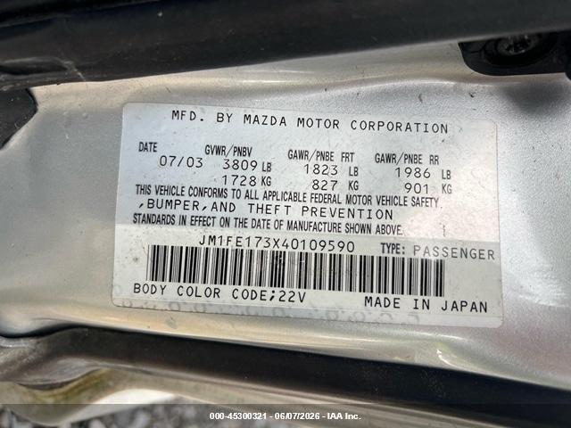 JM1FE173X40109590 2004 MAZDA RX-8 photo no. 9