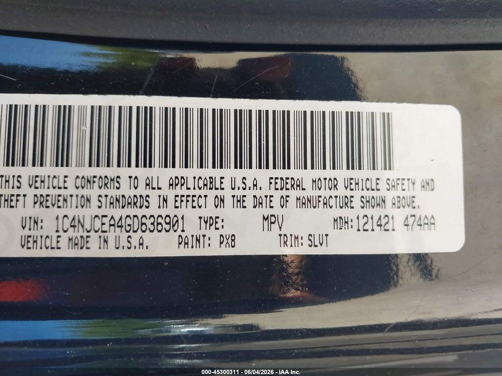 1C4NJCEA4GD636901 2016 JEEP COMPASS photo no. 9
