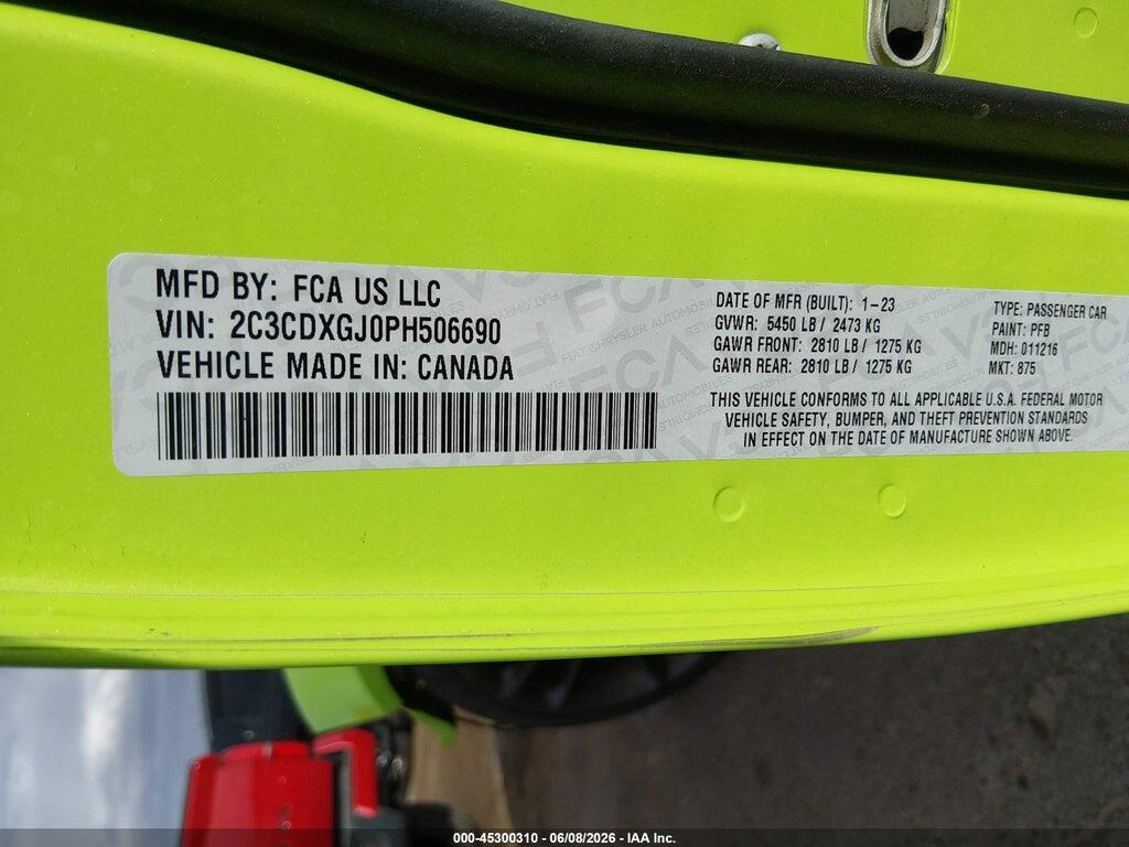 2C3CDXGJ0PH506690 2023 DODGE CHARGER photo no. 9