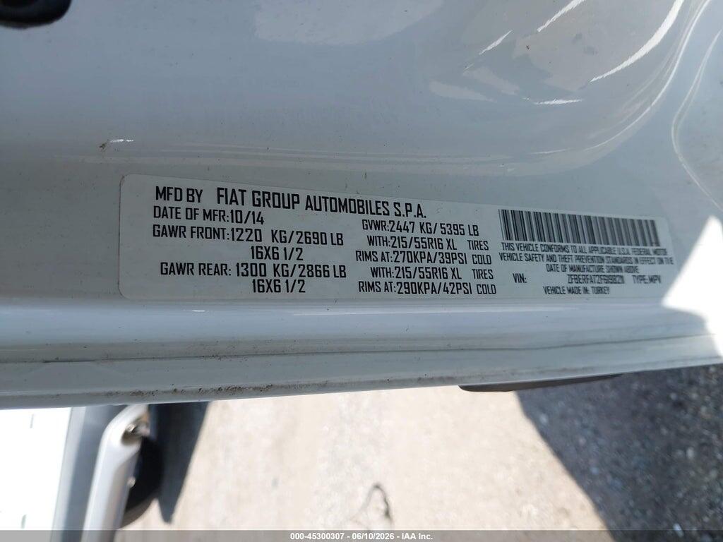 ZFBERFAT2F6198211 2015 RAM PROMASTER CITY photo no. 9
