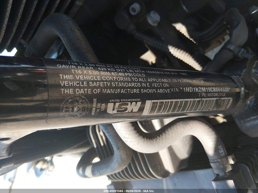 1HD1KBM19CB664933 2012 HARLEY-DAVIDSON FLHX photo no. 10
