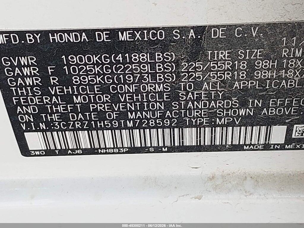 3CZRZ1H59TM728592 2026 HONDA HR-V photo no. 9