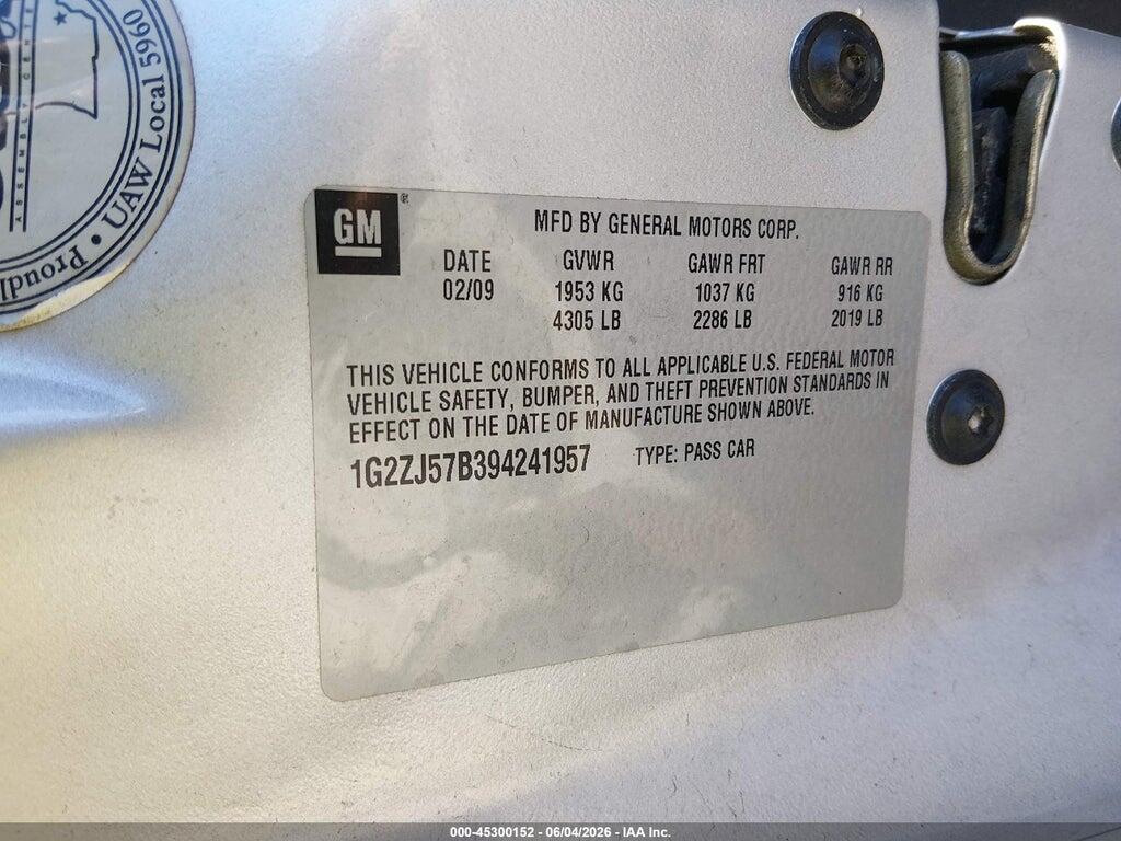 1G2ZJ57B394241957 2009 PONTIAC G6 NEW photo no. 9
