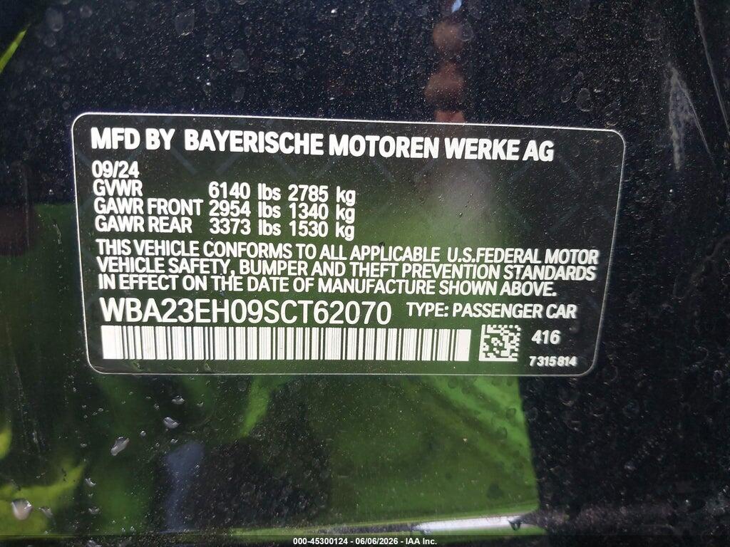 WBA23EH09SCT62070 2025 BMW 740I photo no. 9