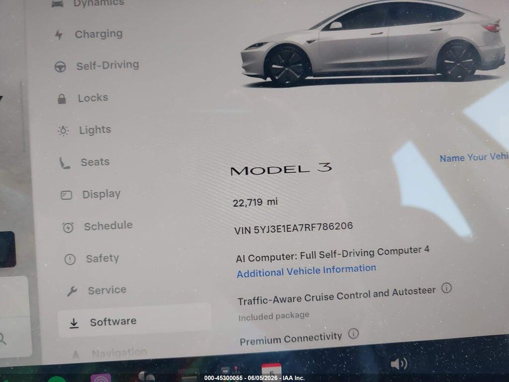 5YJ3E1EA7RF786206 2024 TESLA MODEL 3 photo no. 7