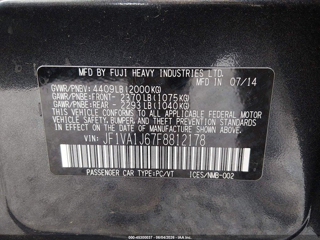 JF1VA1J67F8812178 2015 SUBARU WRX photo no. 9