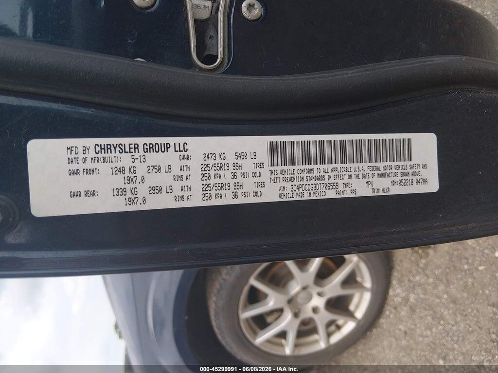 3C4PDCDG3DT706559 2013 DODGE JOURNEY photo no. 9
