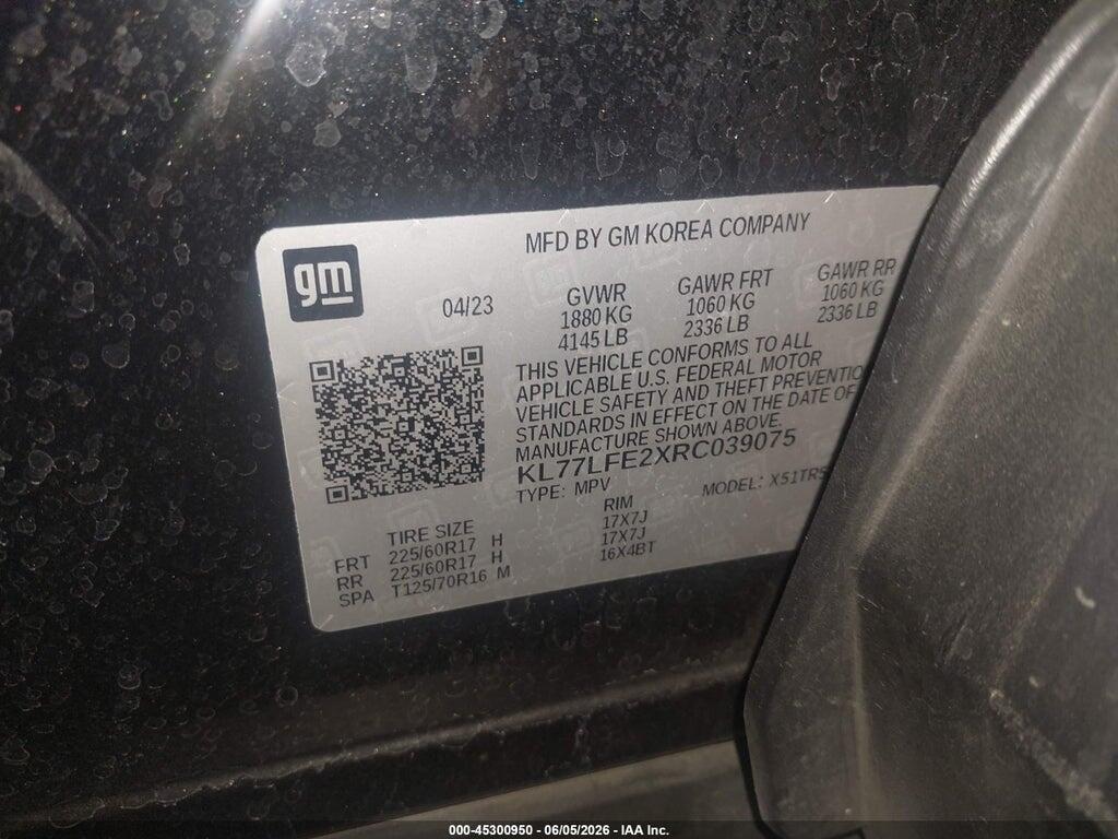 KL77LFE2XRC039075 2024 CHEVROLET TRAX photo no. 9