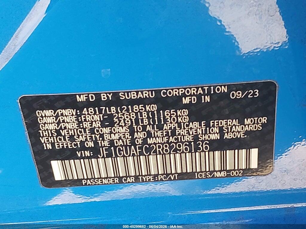 JF1GUAFC2R8296136 2024 SUBARU IMPREZA photo no. 9