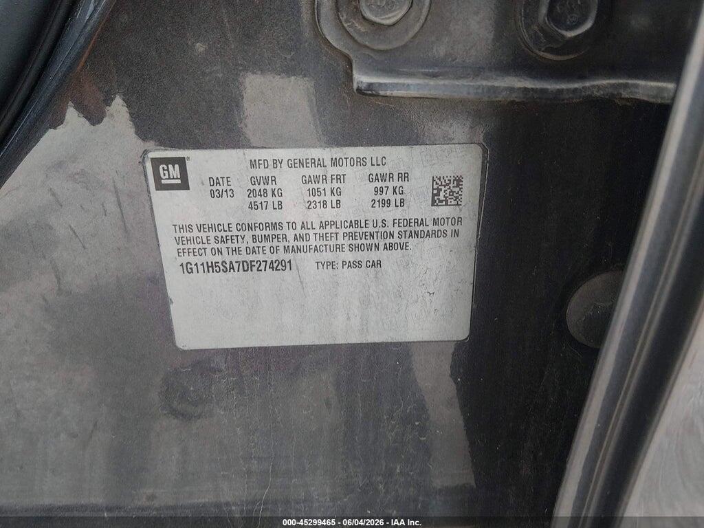 1G11H5SA7DF274291 2013 CHEVROLET MALIBU photo no. 9