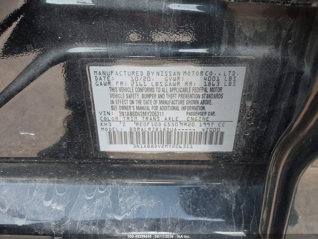 3N1AB8DV2MY206311 2021 NISSAN SENTRA photo no. 9