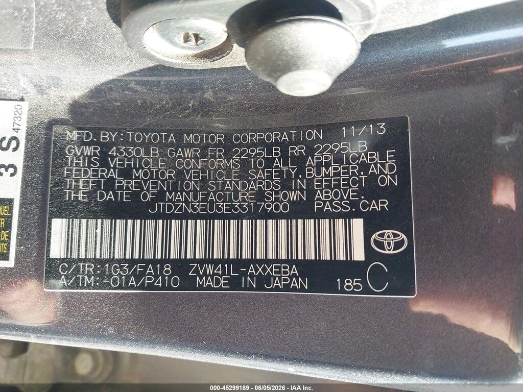 JTDZN3EU3E3317900 2014 TOYOTA PRIUS V photo no. 9