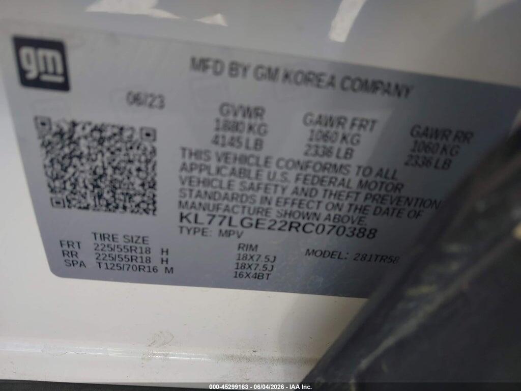 KL77LGE22RC070388 2024 CHEVROLET TRAX photo no. 9
