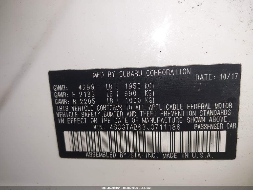 4S3GTAB63J3711186 2018 SUBARU IMPREZA photo no. 9