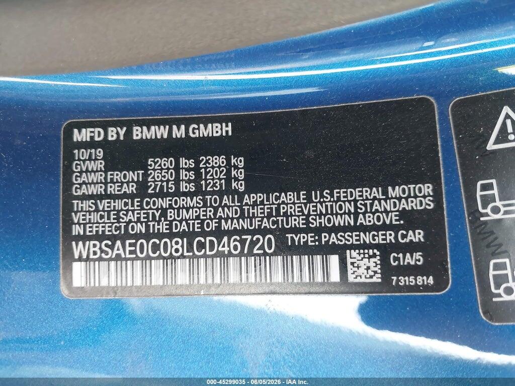 WBSAE0C08LCD46720 2020 BMW M8 photo no. 9