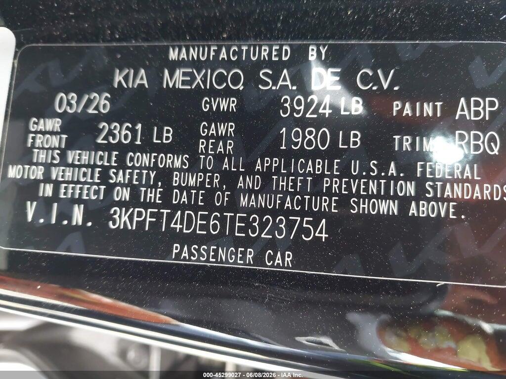 3KPFT4DE6TE323754 2026 KIA K4 photo no. 9
