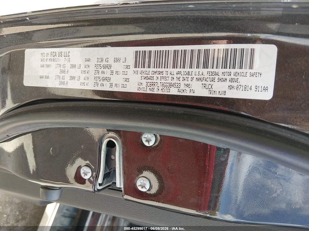 3C6RR7LT0GG384533 2016 RAM 1500 photo no. 9