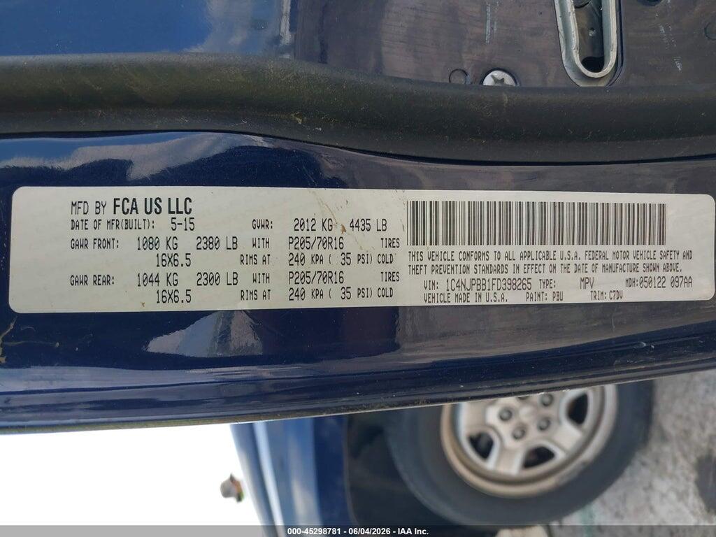 1C4NJPBB1FD398265 2015 JEEP PATRIOT photo no. 9