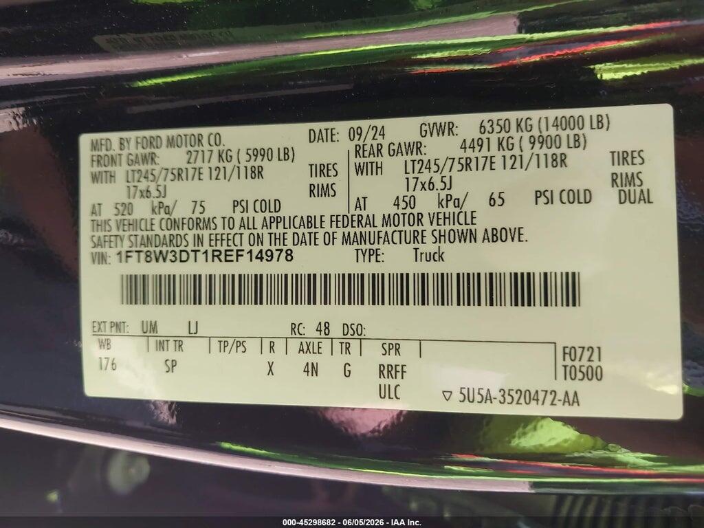 1FT8W3DT1REF14978 2024 FORD F-350 photo no. 8