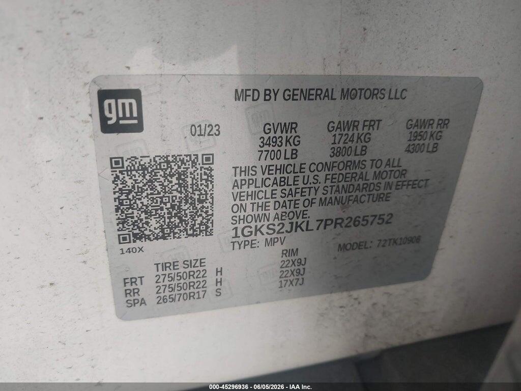 1GKS2JKL7PR265752 2023 GMC YUKON XL photo no. 9