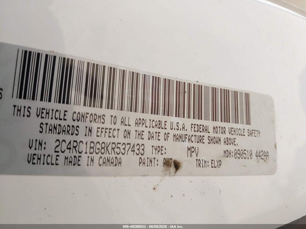 2C4RC1BG8KR537433 2019 CHRYSLER PACIFICA photo no. 9