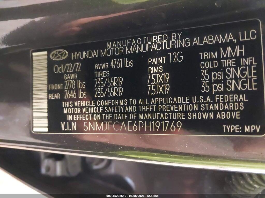 5NMJFCAE6PH191769 2023 HYUNDAI TUCSON photo no. 9