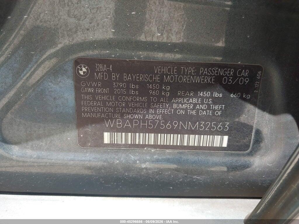 WBAPH57569NM32563 2009 BMW 328I photo no. 9