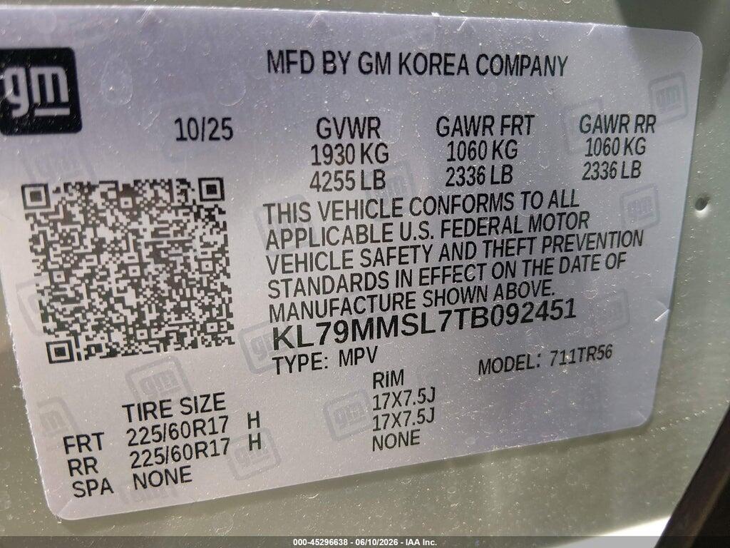 KL79MMSL7TB092451 2026 CHEVROLET TRAILBLAZER photo no. 9