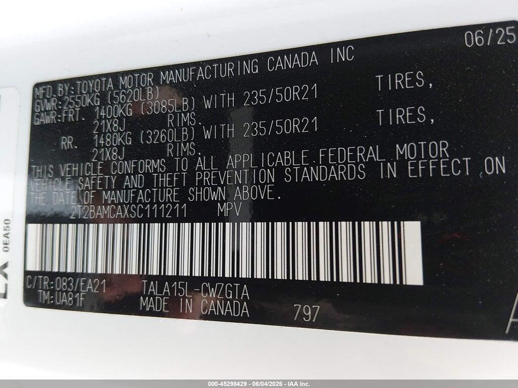 2T2BAMCAXSC111211 2025 LEXUS RX 350 photo no. 9