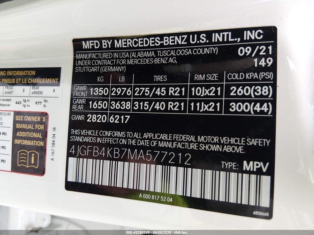 4JGFB4KB7MA577212 2021 MERCEDES-BENZ GLE 350 photo no. 9