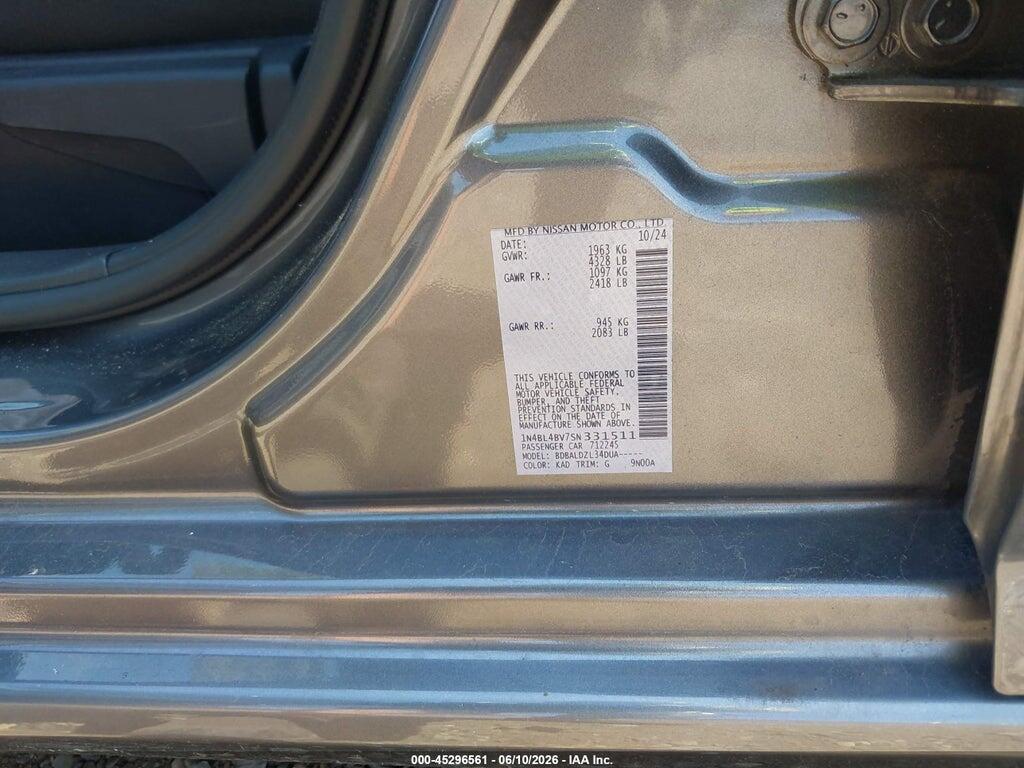 1N4BL4BV7SN331511 2025 NISSAN ALTIMA photo no. 9