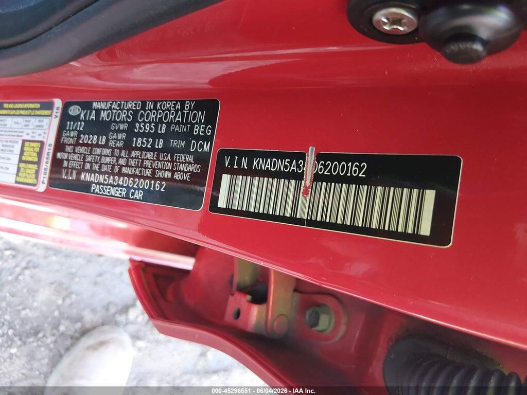 KNADN5A34D6200162 2013 KIA RIO photo no. 9
