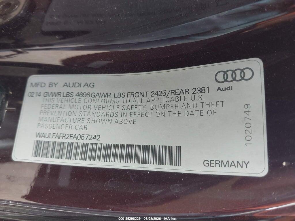 WAULFAFR2EA057242 2014 AUDI A5 photo no. 9