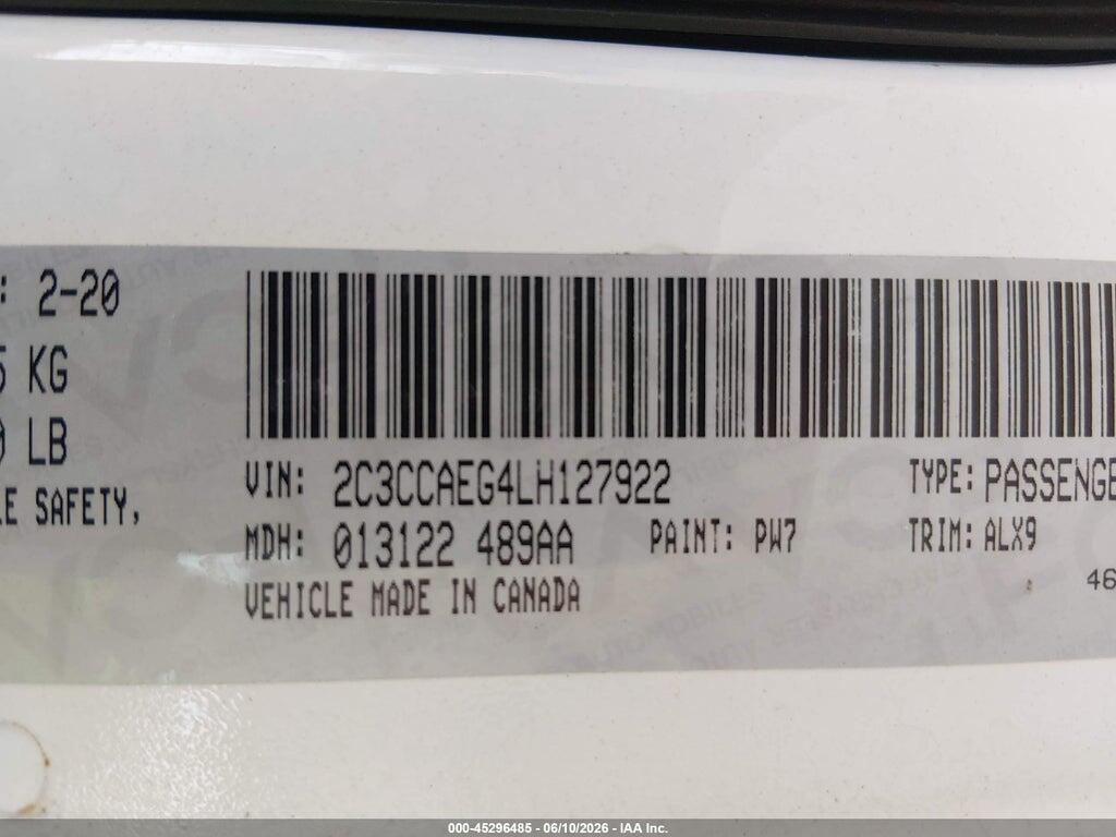 2C3CCAEG4LH127922 2020 CHRYSLER 300 photo no. 9