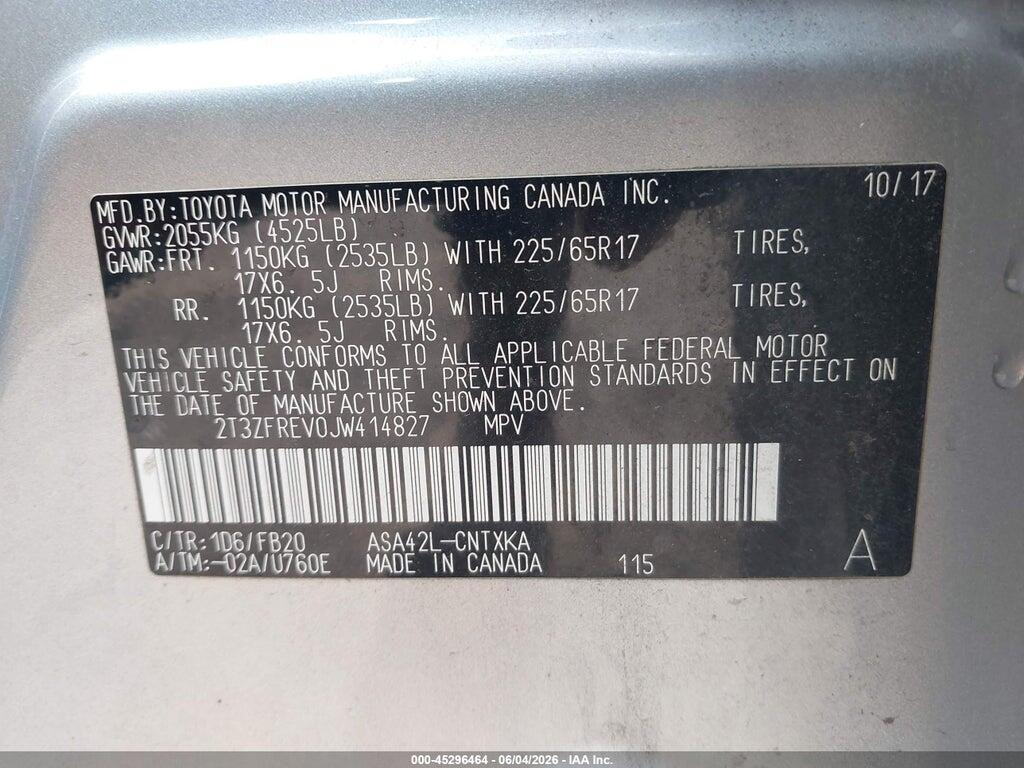2T3ZFREV0JW414827 2018 TOYOTA RAV4 photo no. 9