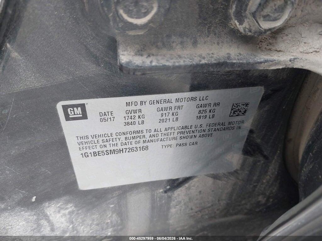 1G1BE5SM9H7263168 2017 CHEVROLET CRUZE photo no. 9