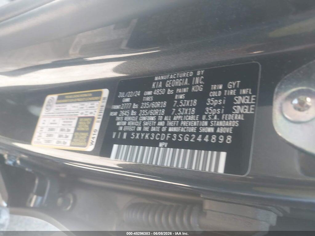 5XYK3CDF3SG244898 2025 KIA SPORTAGE photo no. 9