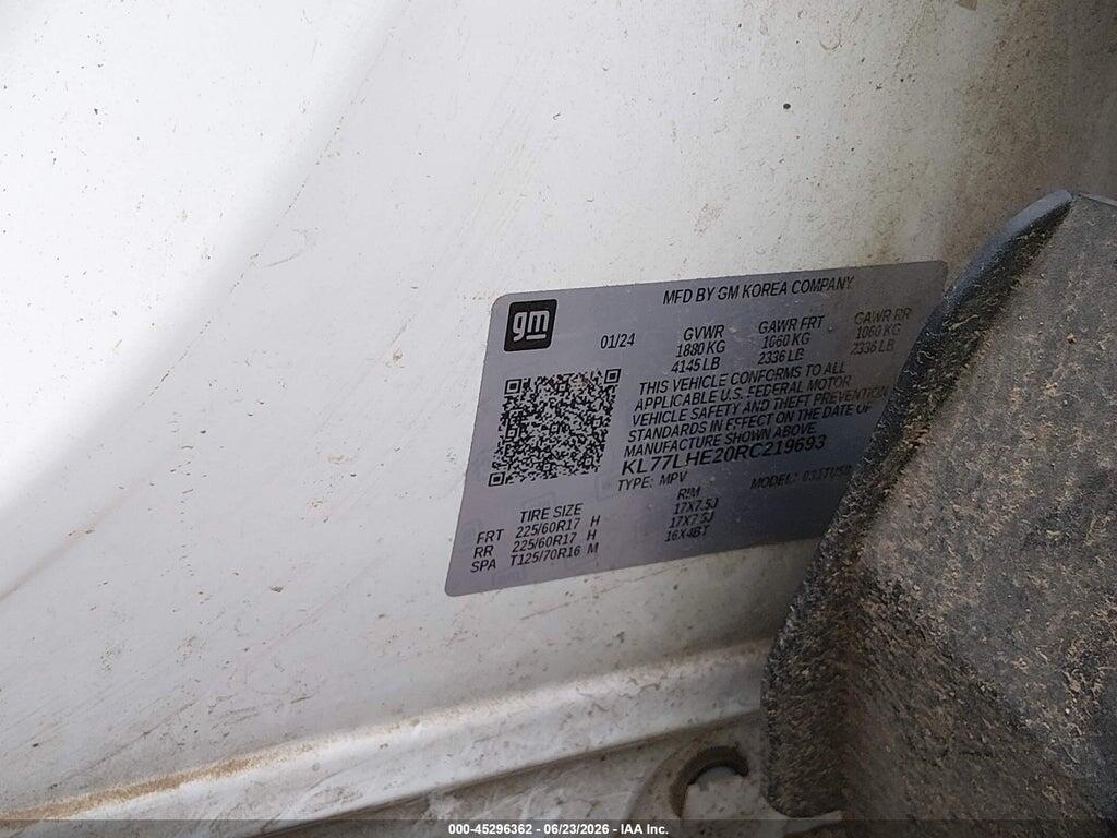 KL77LHE20RC219693 2024 CHEVROLET TRAX photo no. 9
