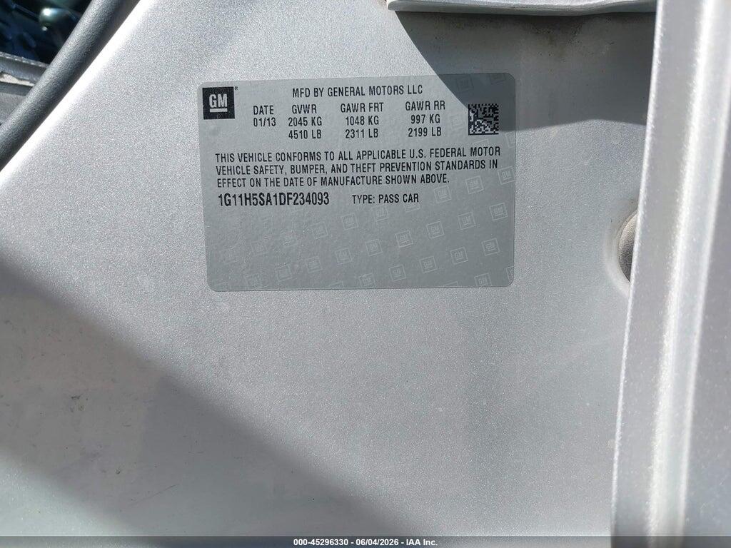 1G11H5SA1DF234093 2013 CHEVROLET MALIBU photo no. 9